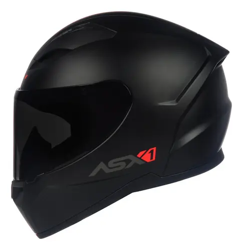 Capacete ASX City SV integral preto brilho com óculos interno