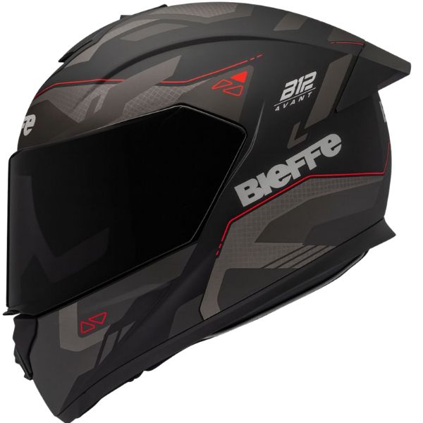Capacete Bieffe B12 Avant com viseira fumê e cristal