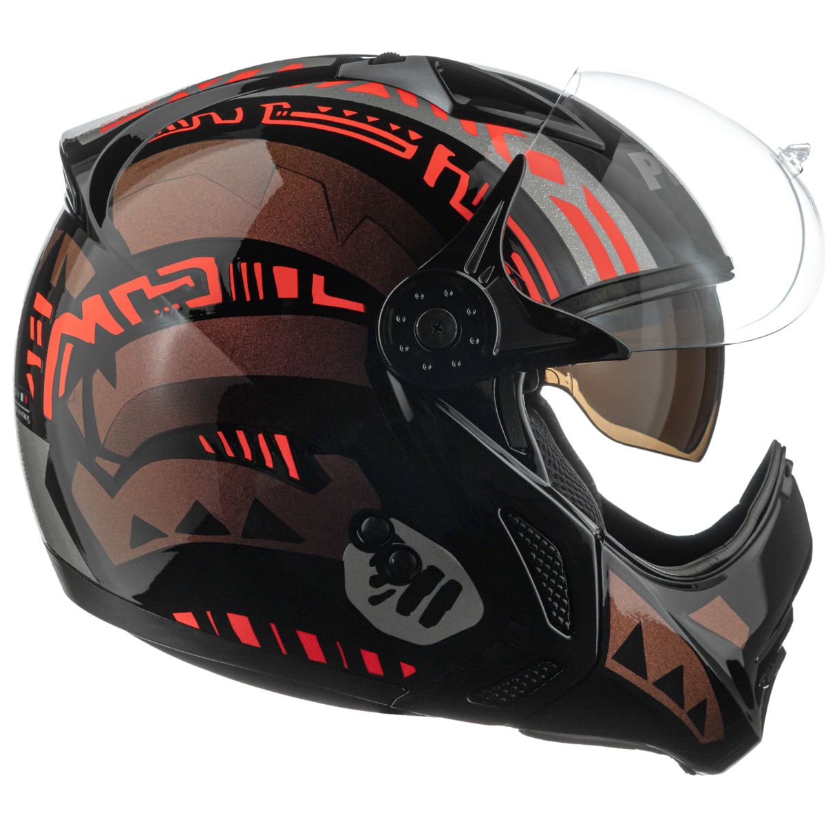 Capacete Peels Mirage Nazka camaleão com óculos interno